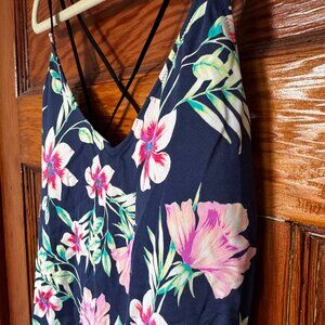 PINK one-piece floral swimsuit